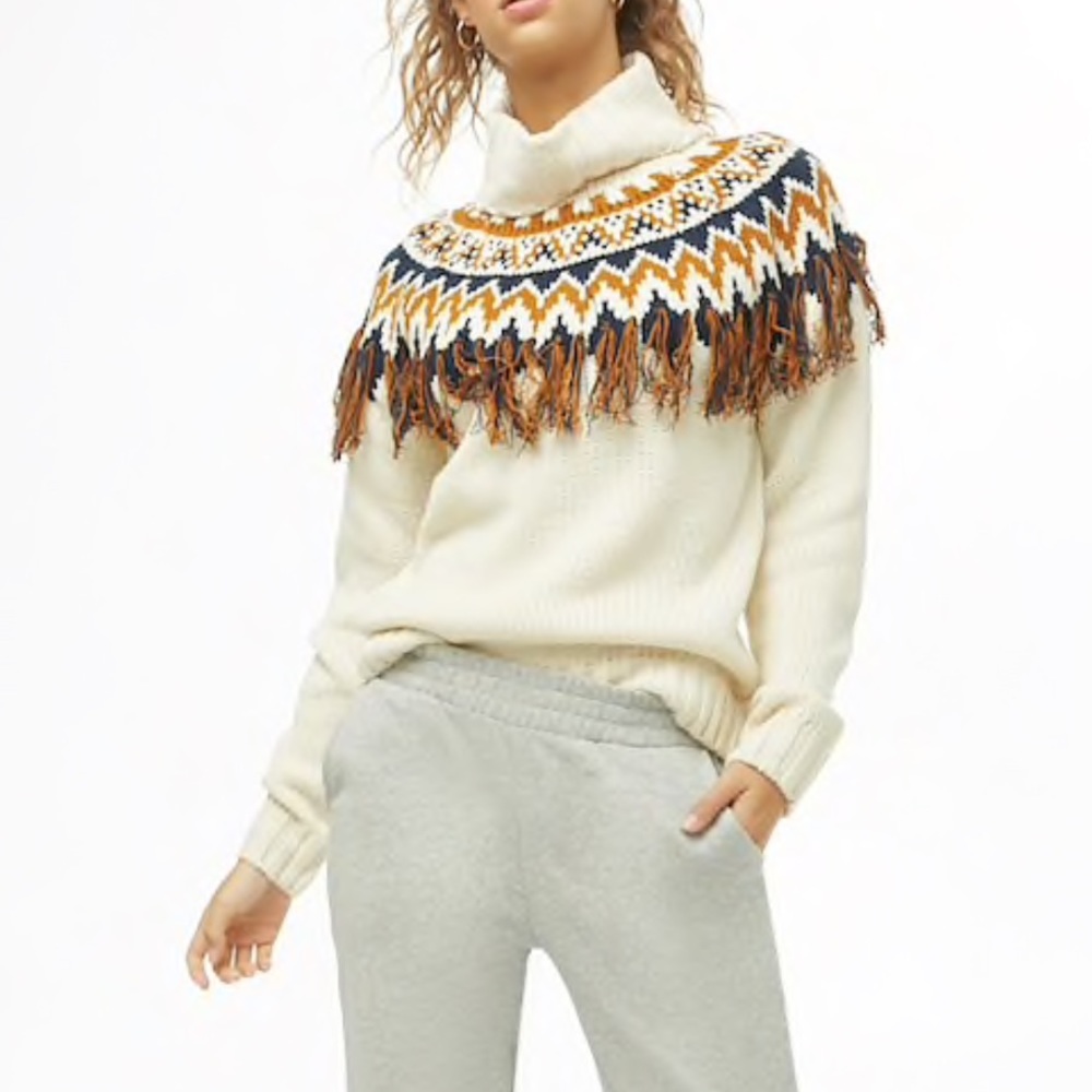 chunky knit turtleneck sweater